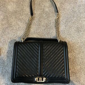 Rebecca Minkoff chevron quilted jumbo love crossbody.